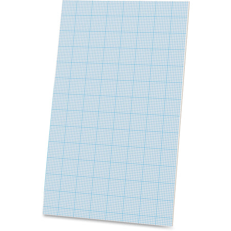 Ampad Graph Pad - 40 Sheets - Glue - 20 lb Basis Weight - Legal - 8 1/2" x 14" Sheet Size - White Paper - Chipboard Backing - 1 Pad