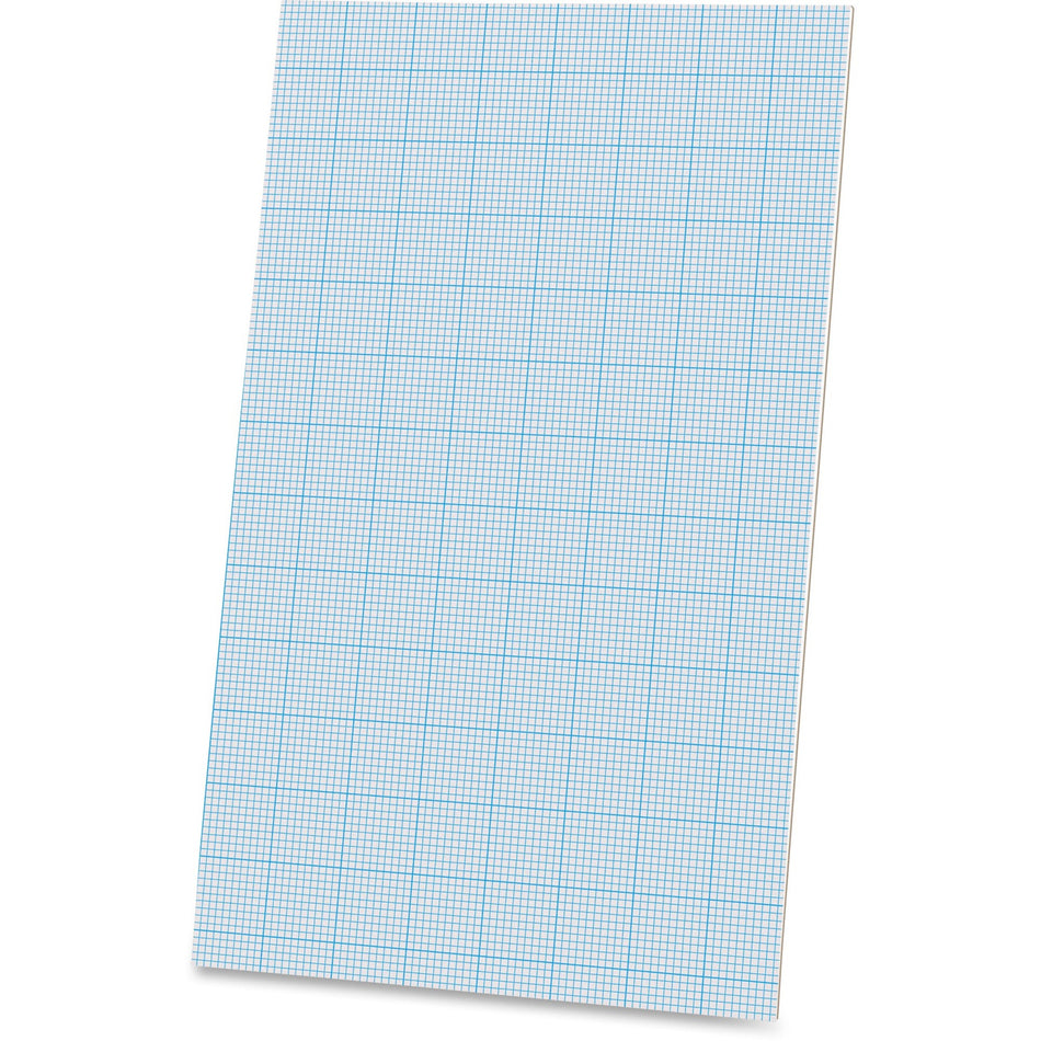 Ampad Graph Pad - 40 Sheets - Glue - 20 lb Basis Weight - Legal - 8 1/2" x 14" Sheet Size - White Paper - Chipboard Backing - 1 Pad