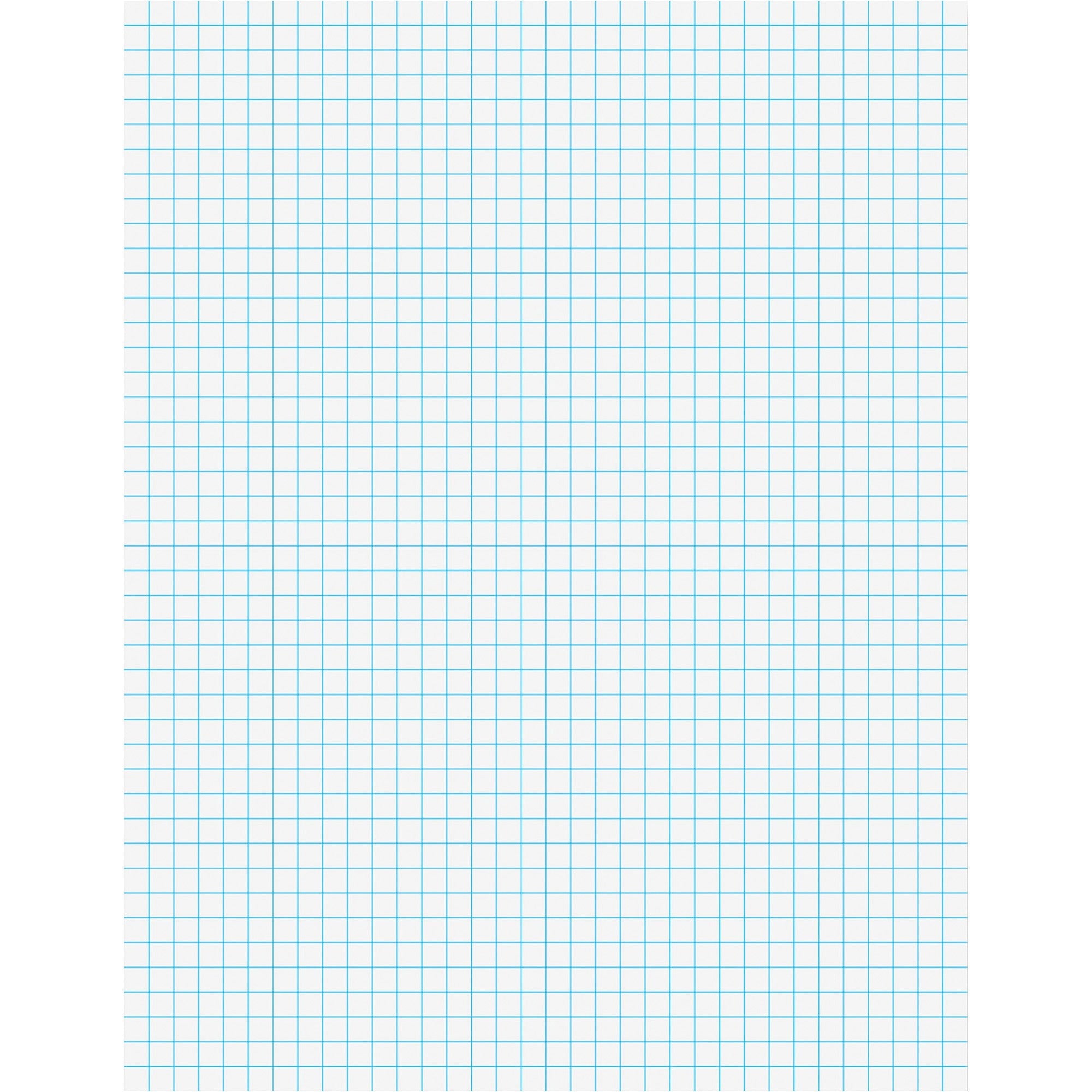 Ampad Graph Pad - 50 Sheets - Both Side Ruling Surface - 15 lb Basis Weight - Letter - 8 1/2" x 11" Sheet Size - White Paper - Pressboard Cover - Chipboard Backing, Smudge Resistant, Rigid - 1 Pad