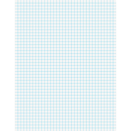 Ampad Graph Pad - 50 Sheets - Both Side Ruling Surface - 15 lb Basis Weight - Letter - 8 1/2" x 11" Sheet Size - White Paper - Pressboard Cover - Chipboard Backing, Smudge Resistant, Rigid - 1 Pad