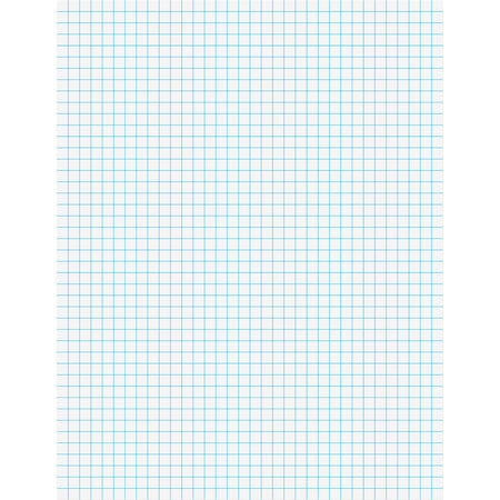 Ampad Graph Pad - 50 Sheets - Both Side Ruling Surface - 15 lb Basis Weight - Letter - 8 1/2" x 11" Sheet Size - White Paper - Pressboard Cover - Chipboard Backing, Smudge Resistant, Rigid - 1 Pad