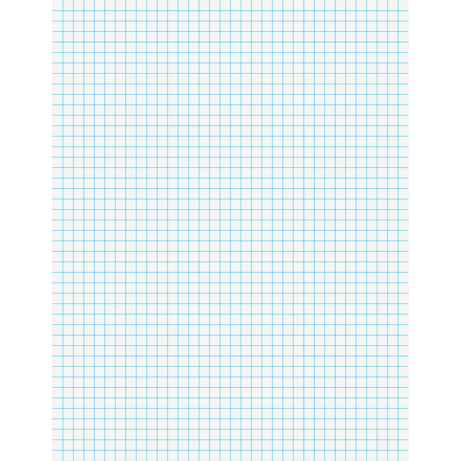 Ampad Graph Pad - 50 Sheets - Both Side Ruling Surface - 15 lb Basis Weight - Letter - 8 1/2" x 11" Sheet Size - White Paper - Pressboard Cover - Chipboard Backing, Smudge Resistant, Rigid - 1 Pad