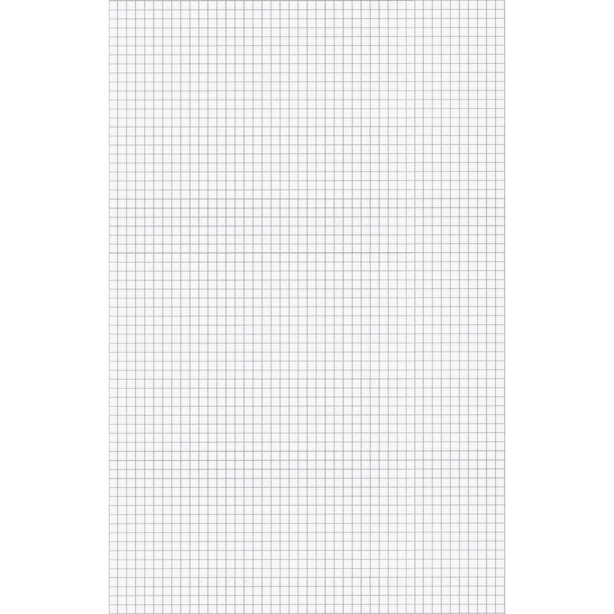 Ampad Graph Pad - 50 Sheets - Both Side Ruling Surface - 15 lb Basis Weight - Tabloid - 11" x 17" Sheet Size - White Paper - Chipboard Backing, Smudge Resistant - 1 Pad