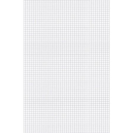 Ampad Graph Pad - 50 Sheets - Both Side Ruling Surface - 15 lb Basis Weight - Tabloid - 11" x 17" Sheet Size - White Paper - Chipboard Backing, Smudge Resistant - 1 Pad