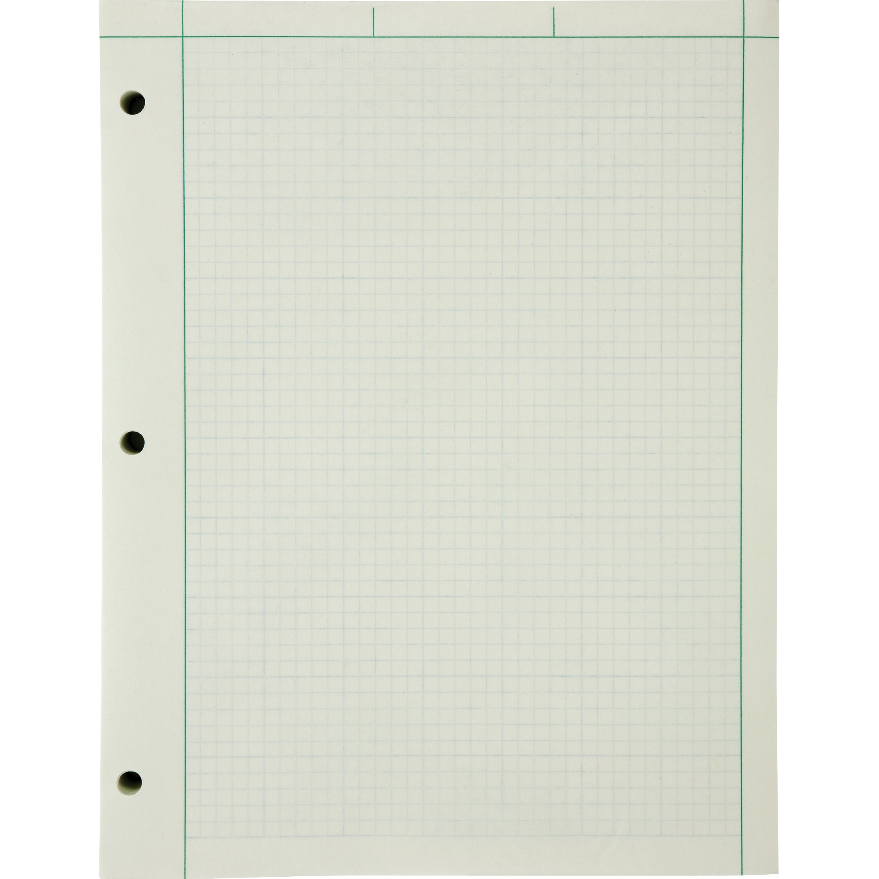 Ampad Engineering Computation Pad - 200 Sheets - Both Side Ruling Surface - Ruled Margin - 15 lb Basis Weight - Letter - 8 1/2" x 11" Sheet Size - Green Tint Paper - Chipboard Backing - 1 Pad