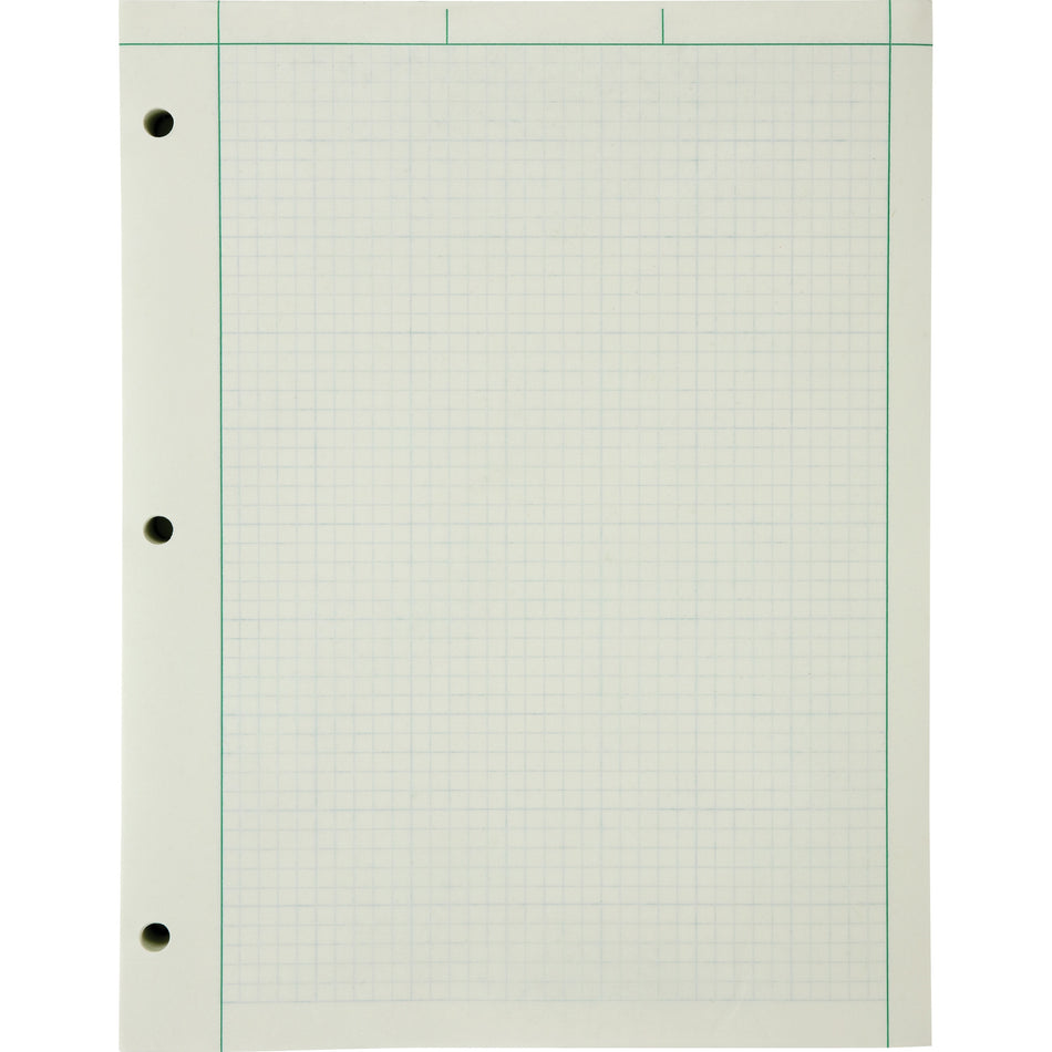 Ampad Engineering Computation Pad - 200 Sheets - Both Side Ruling Surface - Ruled Margin - 15 lb Basis Weight - Letter - 8 1/2" x 11" Sheet Size - Green Tint Paper - Chipboard Backing - 1 Pad