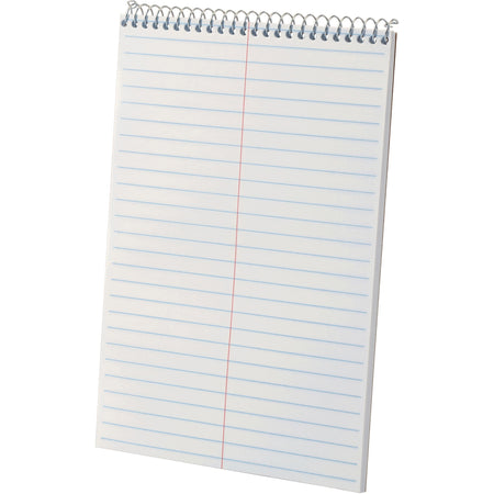 Ampad Gregg-ruled White Steno Book - 80 Sheets - Wire Bound - Ruled Margin - 15 lb Basis Weight - 6" x 9" Sheet Size - White Paper - Chipboard Cover - Chipboard Backing, WireLock, Snag Resistant - 1 Each