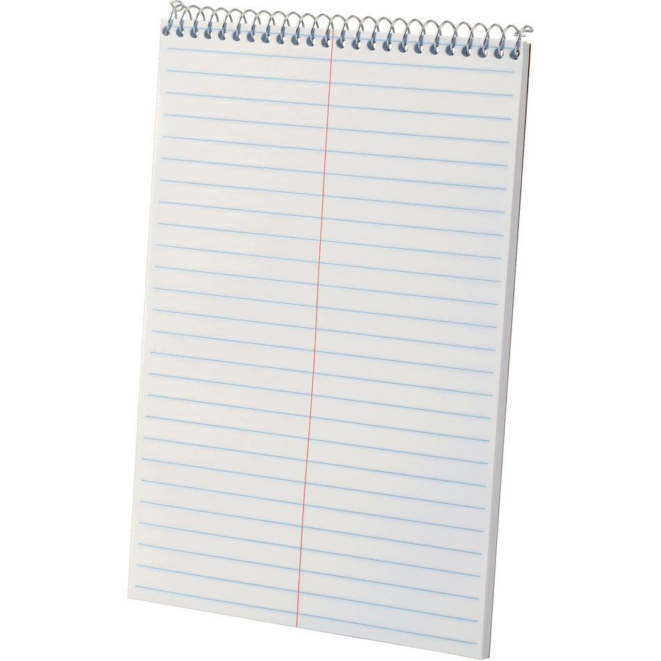 Ampad Gregg-ruled White Steno Book - 80 Sheets - Wire Bound - Ruled Margin - 15 lb Basis Weight - 6" x 9" Sheet Size - White Paper - Chipboard Cover - Chipboard Backing, WireLock, Snag Resistant - 1 Each