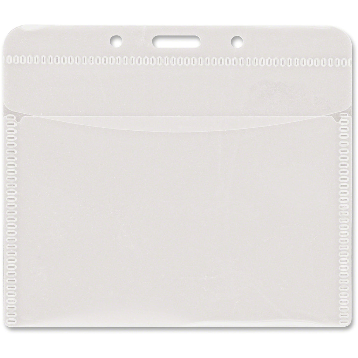 Advantus PVC-Free Horizontal Badge Holder - Support 4" x 3" Media - Horizontal - Polypropylene - Clear - 50 / Pack