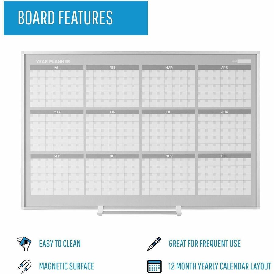 MasterVision 48" 12-month Calendar Planning Board - Alternate-Image2