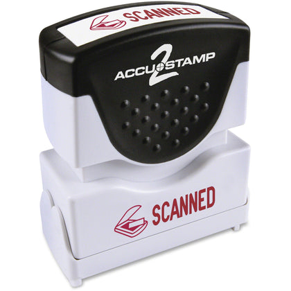 COSCO SCANNED Message Stamp: 0.50’’ Red Rubber Stamp - Address & Office Stamps
