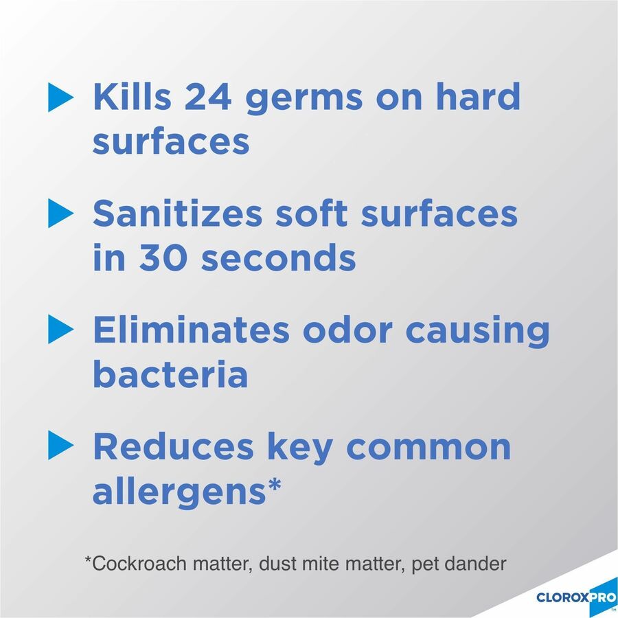 CloroxPro 4-in-1 Disinfectant & Sanitizer - 14 fl oz (0.4 quart) - Fresh Citrus Scent - 1 Each - Deodorize, Disinfectant