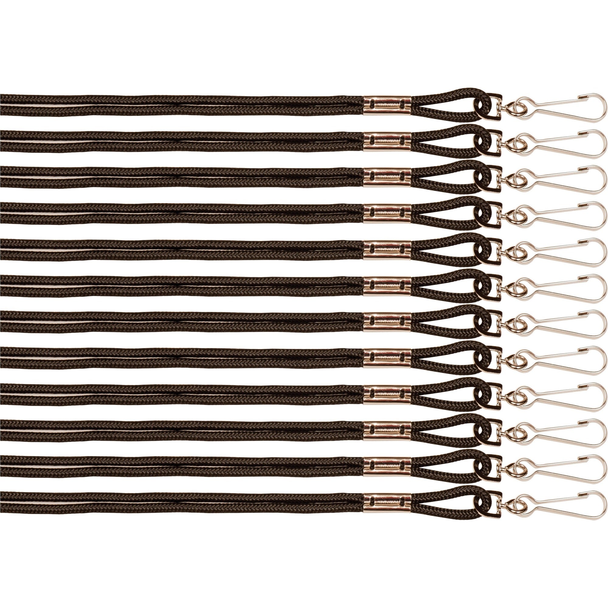 Champion Sports Heavy-duty Nylon Lanyard - 10" Length - Black - Nylon - 12 / Pack