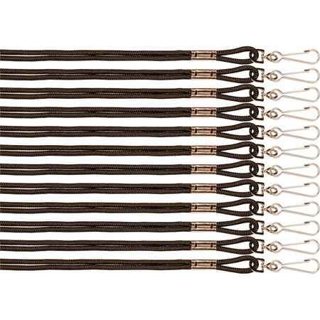 Champion Sports Heavy-duty Nylon Lanyard - 10" Length - Black - Nylon - 12 / Pack