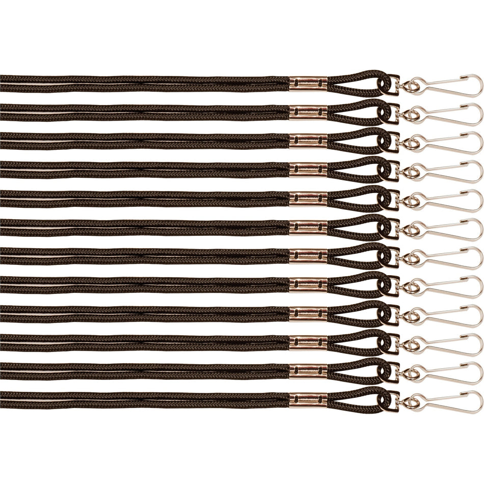 Champion Sports Heavy-duty Nylon Lanyard - 10" Length - Black - Nylon - 12 / Pack