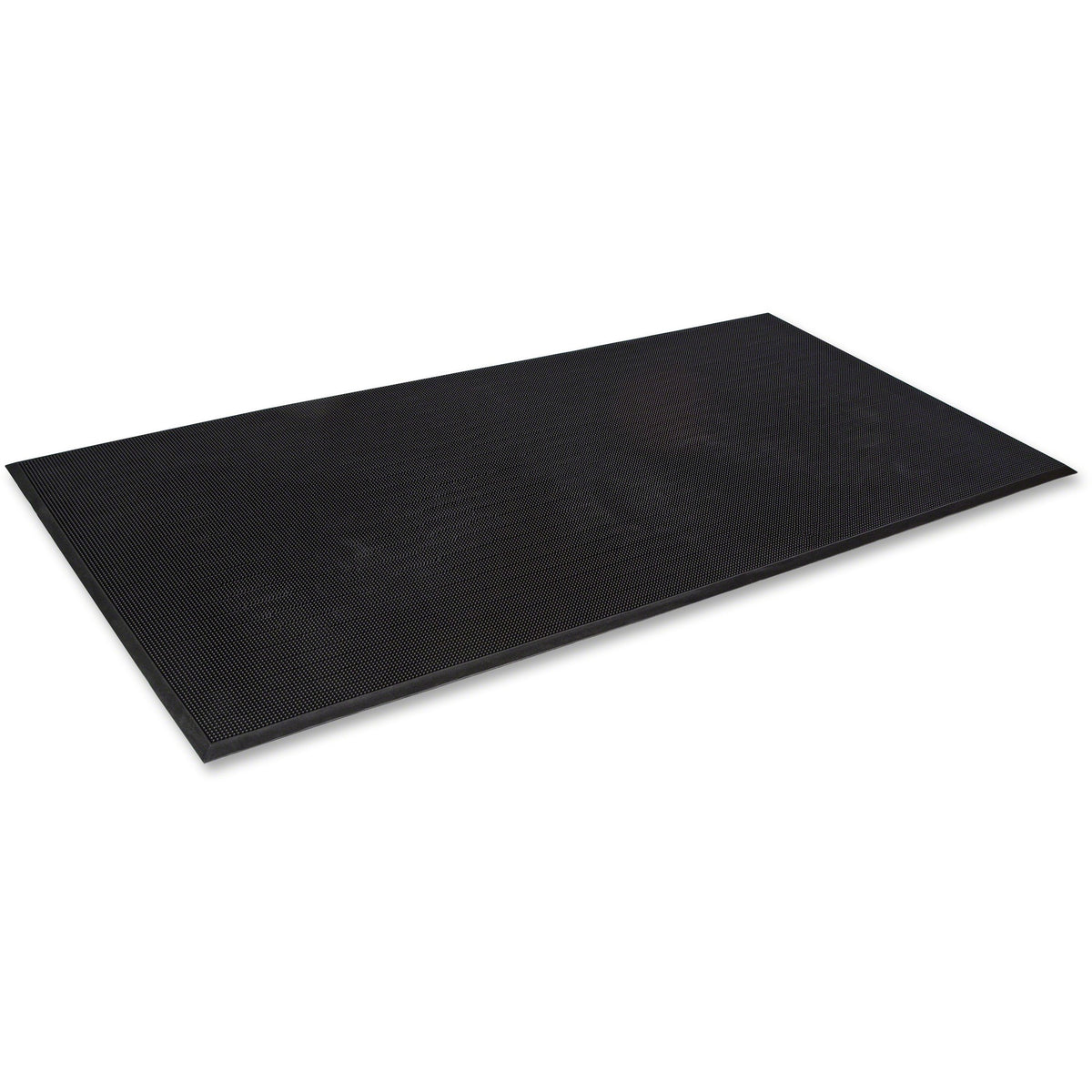 Crown Mats Mat-A-Dor Rubber Fingertip Scraper Mat - Entryway, Floor, Home, Office, Indoor, Outdoor - 72" Length x 36" Width x 0.625" Thickness - Rectangular - Rubber - Black - 1 Each