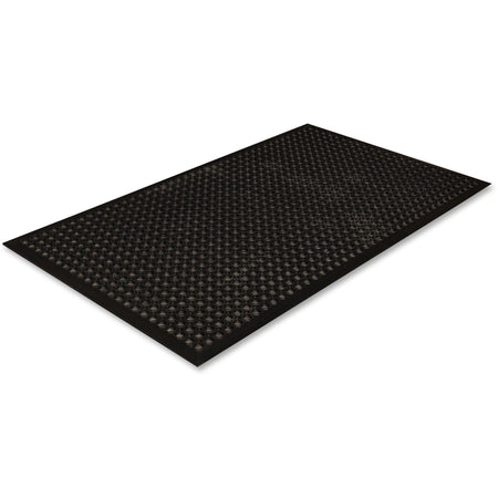 Crown Mats Safewalk-Light Economical Mat - Industry, Office, Indoor - 60" Length x 36" Width - Rectangular - Rubber - Black - 1 Each