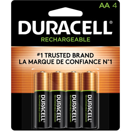 Duracell AA Rechargeable Batteries - For General Purpose, Gaming Controller, Flashlight, Monitoring Device - Battery Rechargeable - AA - 4 / Pack