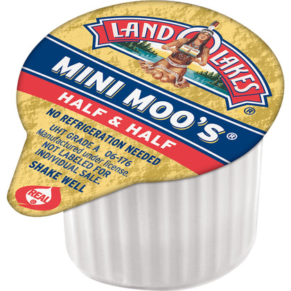 International Delight Land O Lakes Mini Moo’s Half & Cream Singles - Convenient 192/Carton - Creamers