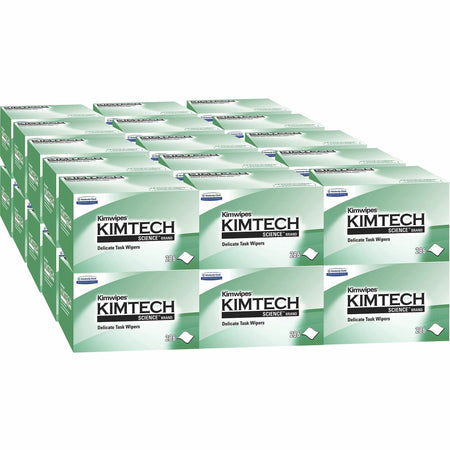 KIMTECH Science Kimwipes Delicate Task Wipers - 1 Ply - 4.39" Width x 8.20" Length - White - Virgin Fiber - 286/Pack - 30 / Carton