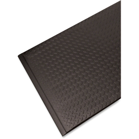 Guardian Floor Protection Soft Step Anti-Fatigue Flr Mat - Floor - 36" Length x 24" Width - Rectangular - Diamond Pattern - Vinyl Foam - Black - 1 Each