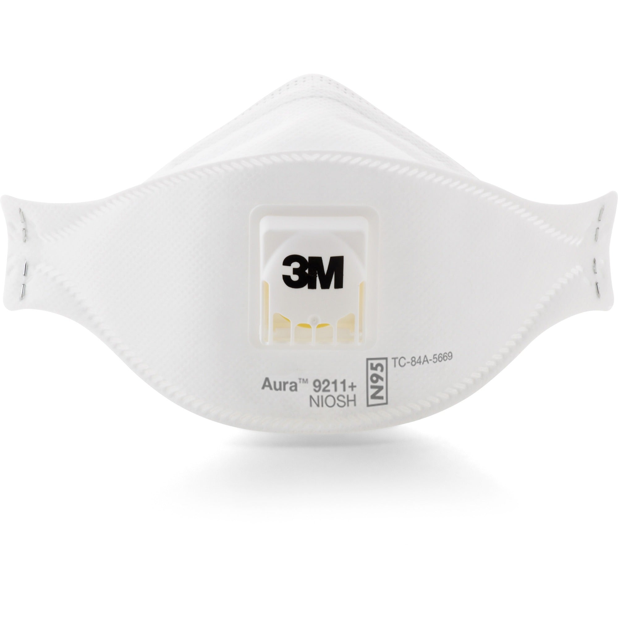 3M Aura Particulate Respirator - Particulate, Dust, Fog Protection - White - Comfortable, Adjustable Nose Clip, Disposable, Lightweight, Exhalation Valve, Collapse Resistant - 10 / Box