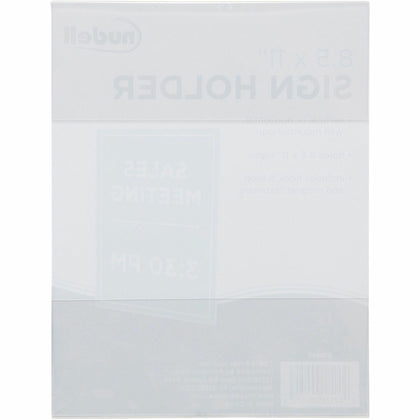 GoLite Nu-Dell Cubicle Sign Holder: 8.5x11 Acrylic Wall Mount - Clear - Signs & Nameplates