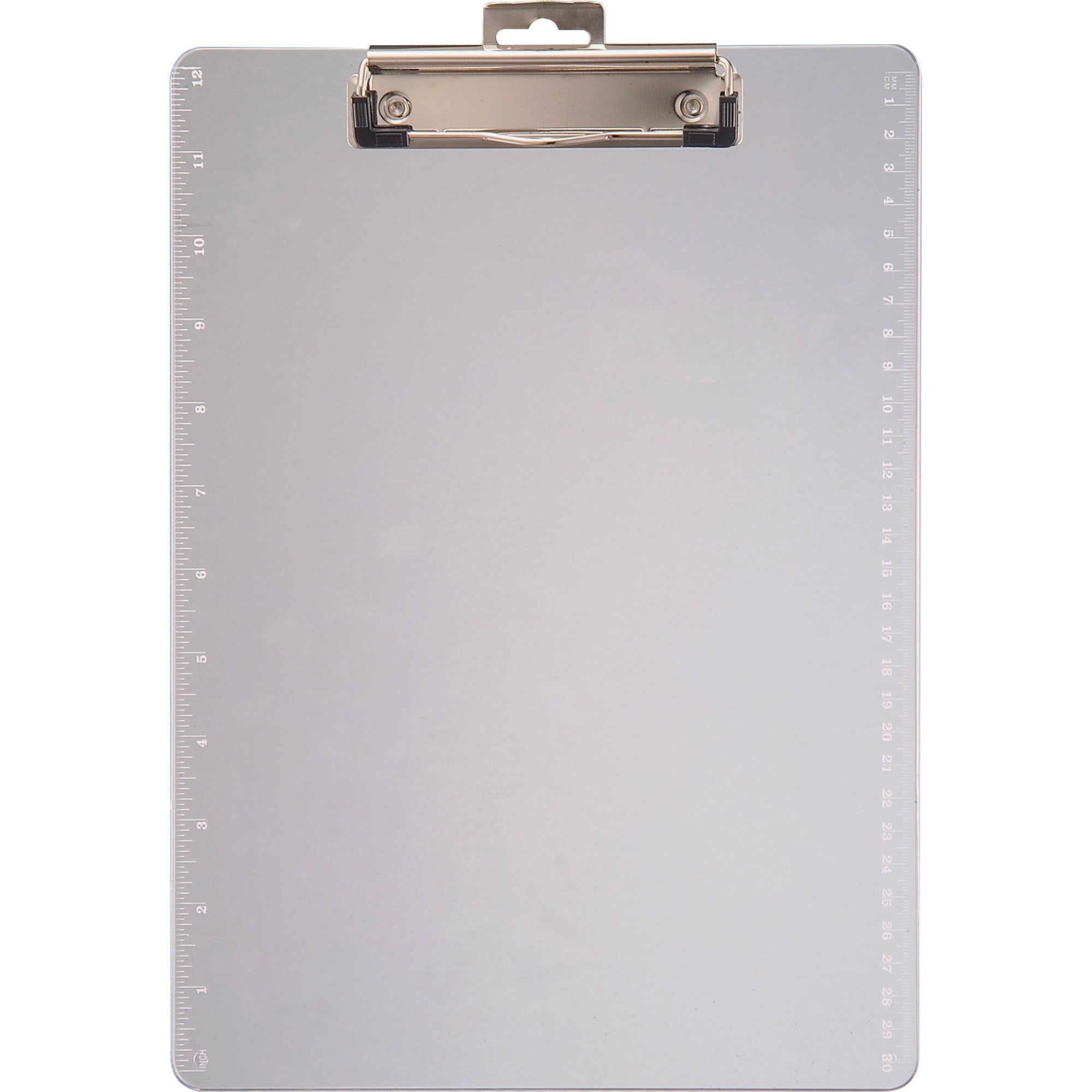 Officemate Transparent Clipboard - 0.50" Clip Capacity - 8 1/2" x 11" Sheet Size - Plastic - Clear - 1 Each