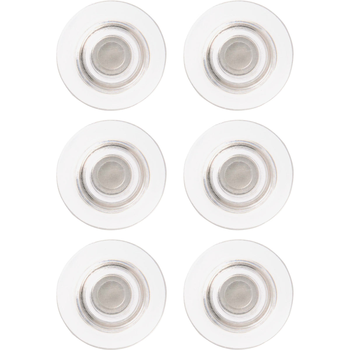 Quartet Large Glass Board Magnets - 6 / Pack - Clear
