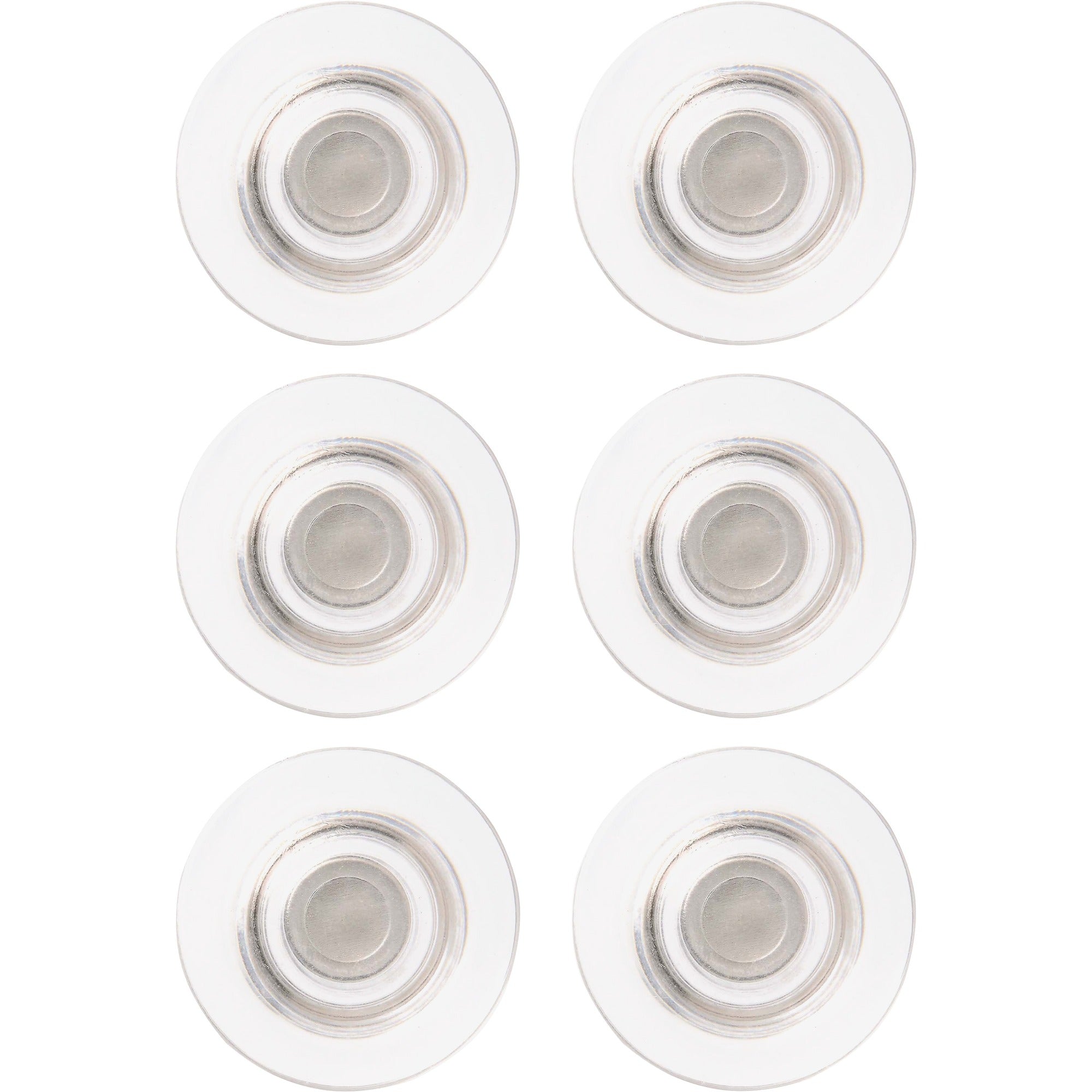 Quartet Large Glass Board Magnets - 6 / Pack - Clear