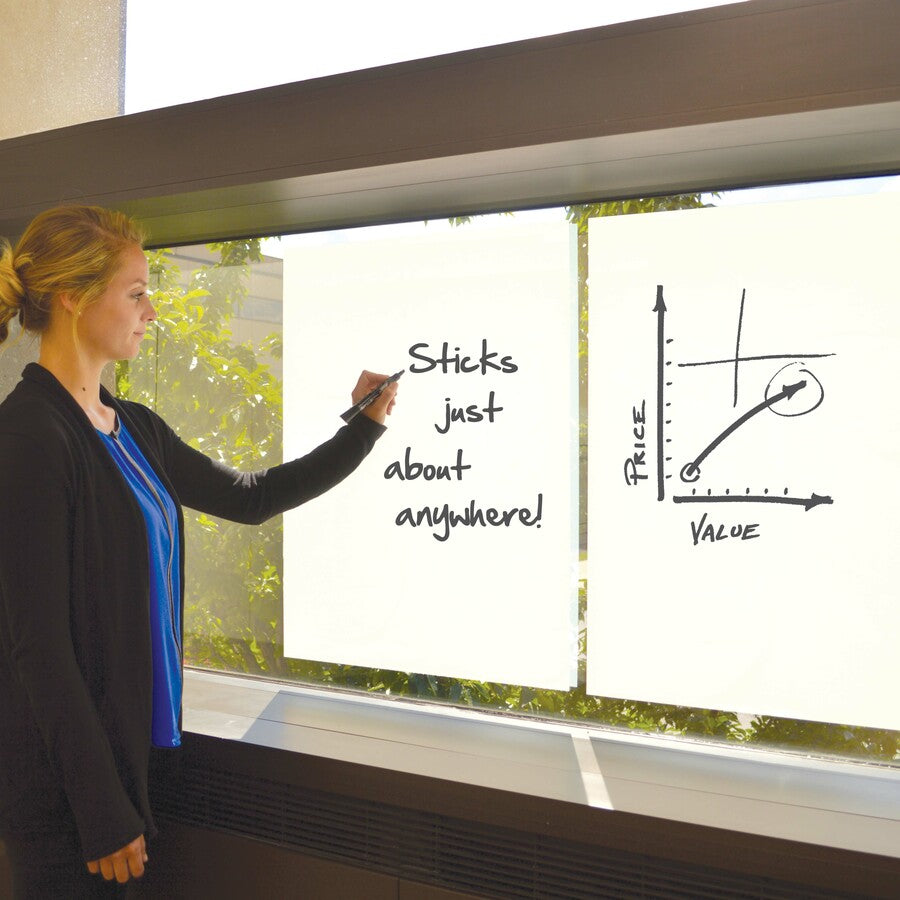 Quartet Anywhere Dry-Erase Sheets - 480" (40 ft) Length - Paper - White Film - Easy Tear, Wipeable - 1 Each