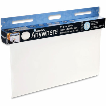 Quartet Anywhere Dry-Erase Sheets - 480" (40 ft) Length - Paper - White Film - Easy Tear, Wipeable - 1 Each