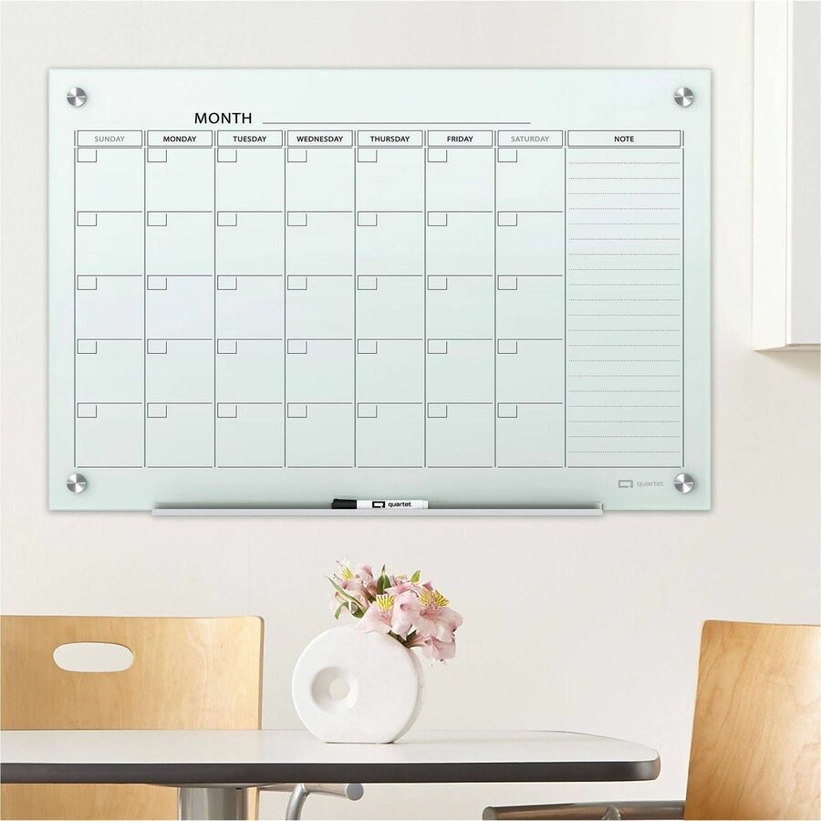 Quartet Infinity Magnetic Glass Dry-Erase Calendar Board - Alternate-Image1