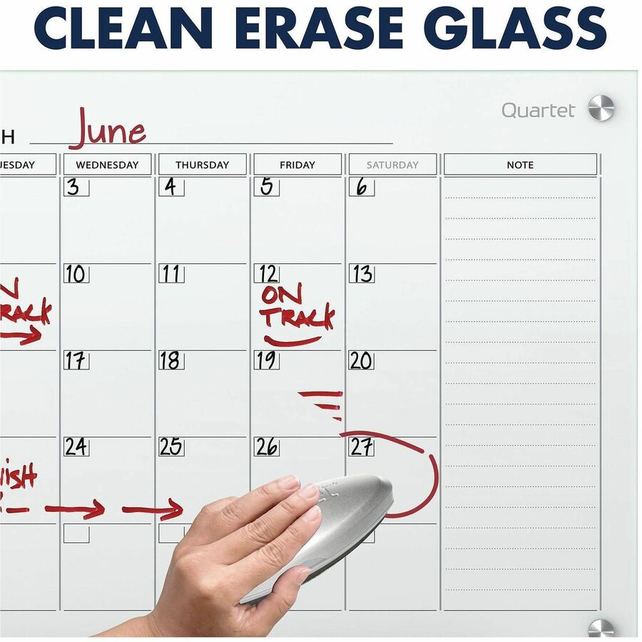 Quartet Infinity Magnetic Glass Dry-Erase Calendar Board - Alternate-Image2