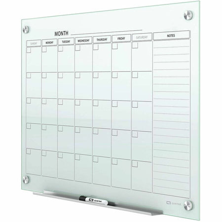 Quartet Infinity Magnetic Glass Dry-Erase Calendar Board - Left