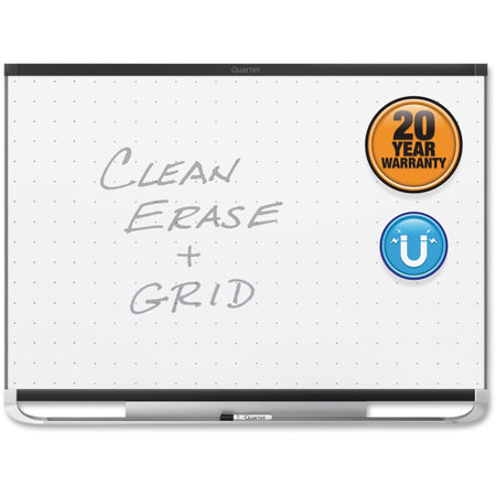 Quartet Prestige 2 Total Erase Magnetic Whiteboard - 48" (4 ft) Width x 36" (3 ft) Height - White Surface - Black Aluminum Frame - Horizontal - Magnetic - 1 Each