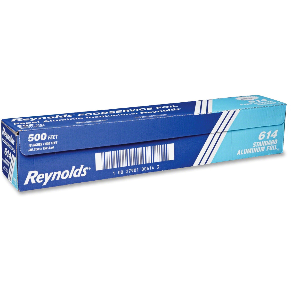 Reynolds Foodservice Foil - 18" Width x 500 ft Length - Moisture Proof, Odorless, Grease Proof, Durable, Heat Resistant, Cold Resistant - Aluminum - Silver - 1 Each
