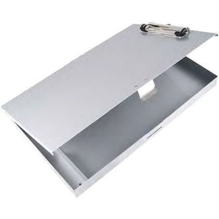 Saunders Tuff Writer Recycled Aluminum Clipboard - 1" Clip Capacity - Side Opening - 12" Sheet Size - Aluminum - Silver - 1 Each