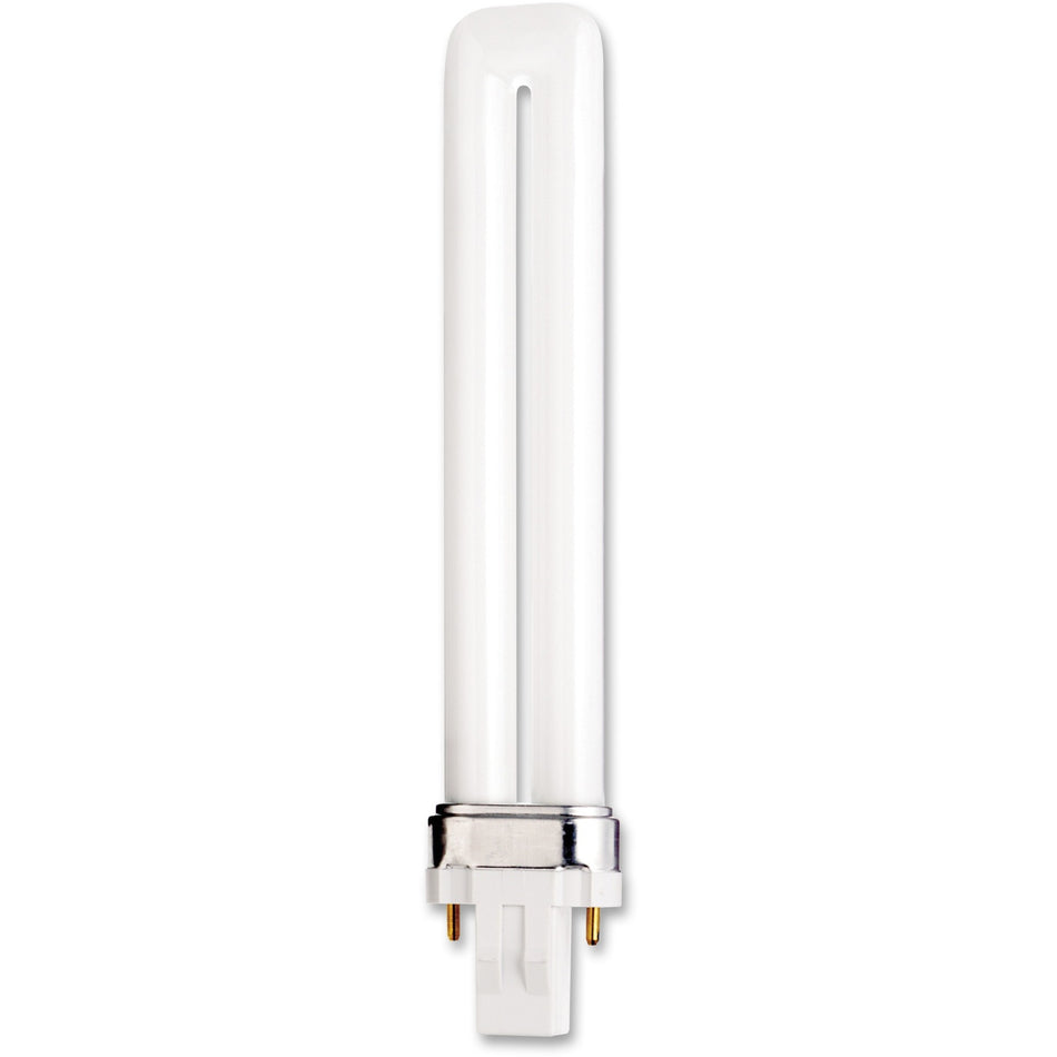 Satco 13W GX23 Pin-Based 2700K Compact Fluorescent Bulb - 13 W - 800 lm - T4 Size - Warm White Light Color - GX23 Base - 12000 Hour - 2700&deg;K Color Temperature - 82 CRI - Energy Saver - 1 Each