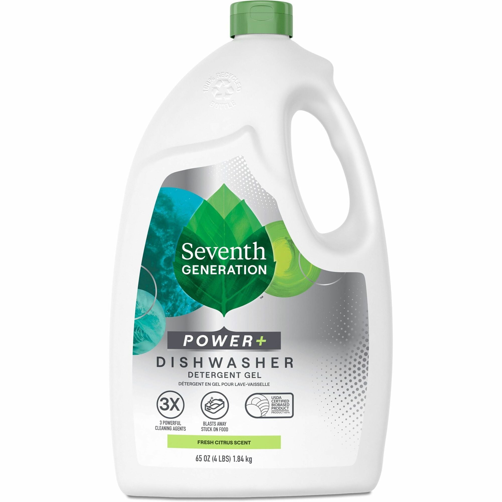 Seventh Generation Ultra Power Plus Dishwasher Detergent - For Dish - 65 fl oz (2 quart) - Fresh Scent - Non-toxic, Dye-free - 1 Bottle