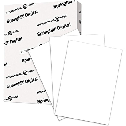 Springhill Multipurpose Cardstock - White - 92 Brightness - Letter - 8 1/2" x 11" - 90 lb Basis Weight - Smooth, Hard - Acid-free - White - 250 / Pack