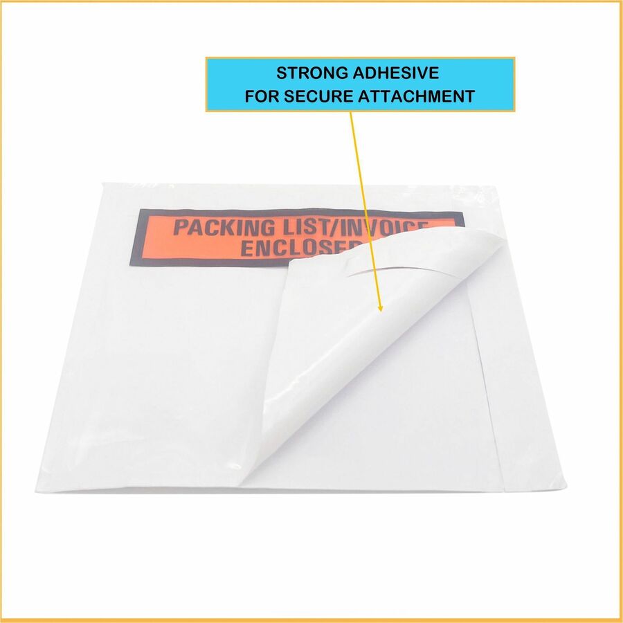 Sparco Waterproof Packing Envelopes - List - 4.5’’ x 5.5’’ - 1000/Box - Slip Forms/Envelopes