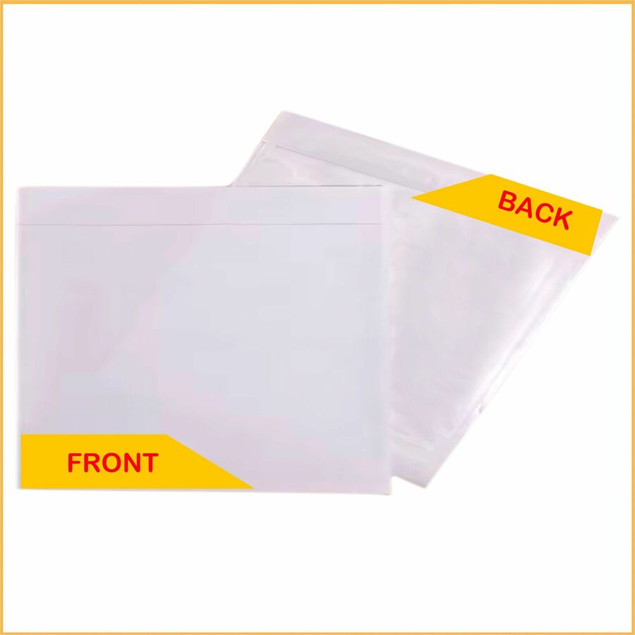 Sparco Plain Back 7" Envelopes - Packing List - 7" Width x 5 1/2" Length - 70 g/m&#178; - Self-adhesive Seal - White - Paper, Low Density Polyethylene (LDPE) - 1000 / Box