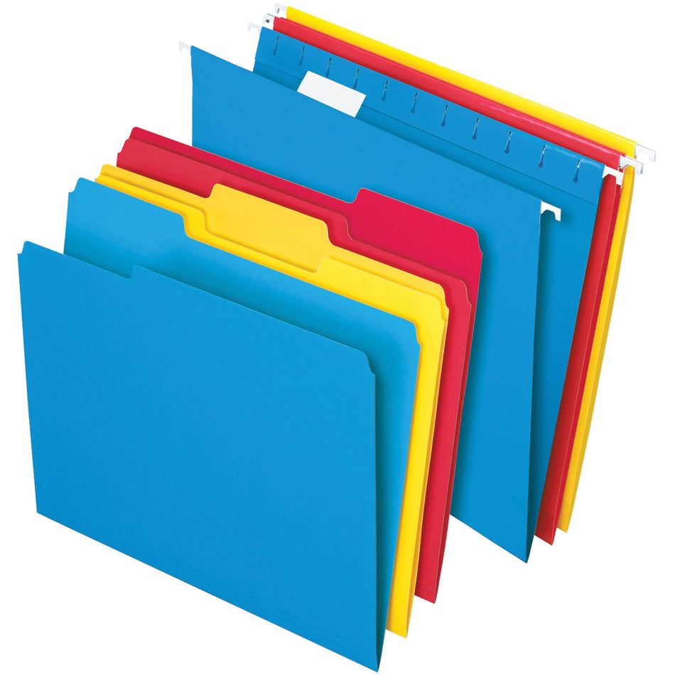 TOPS 1/3 Tab Cut Letter Hanging Folder - 8 1/2" x 11" - 3/4" Expansion - 11 pt. - Assorted - PVC-free, Durable - 24 / Box