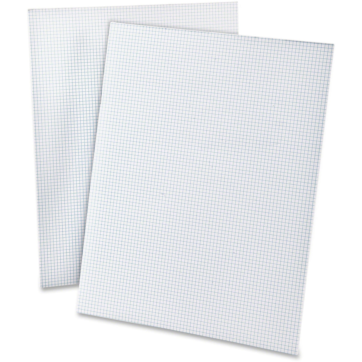 Ampad 2 - Sided Quadrille Pads - Letter - 50 Sheets - Both Side Ruling Surface - 20 lb Basis Weight - Letter - 8 1/2" x 11" Sheet Size - 0.25" Height x 8.5" Width x 11" Length - White Paper - Dual Sided, Smudge Resistant, Rigid, Chipboard Backing - 1 Each