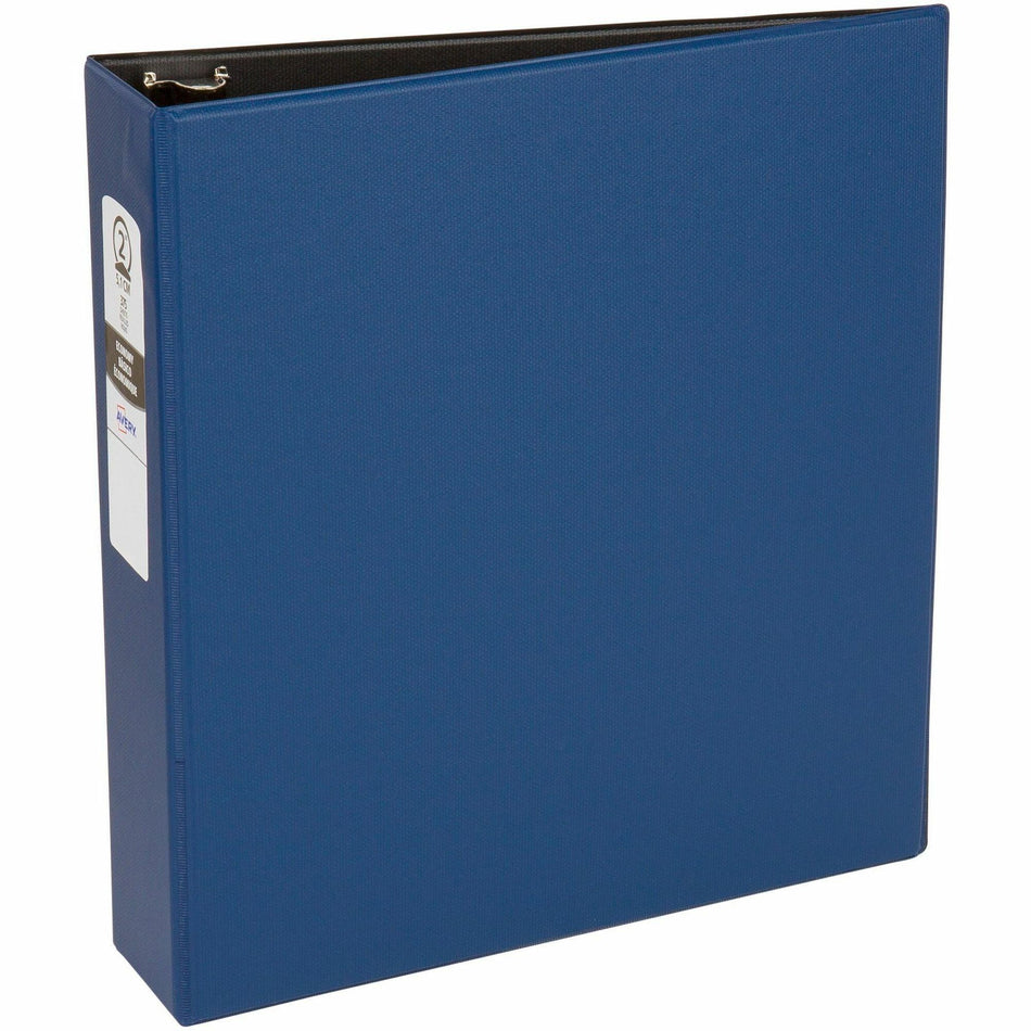 Avery®Economy Binder - 2" Binder Capacity - Letter - 8 1/2" x 11" Sheet Size - 375 Sheet Capacity - 3 Ring(s) - Fastener(s): Round Ring - Pocket(s): 2, Internal - Vinyl - Blue - Recycled - Non Locking Mechanism - 1 Each