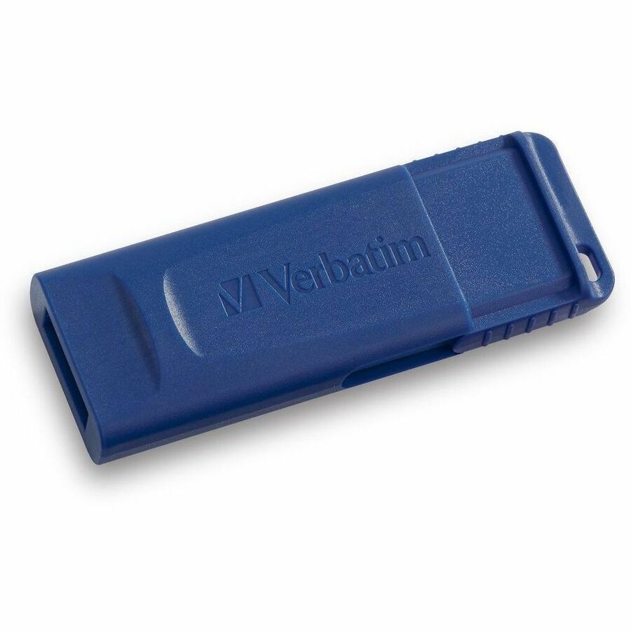 Microban 128GB USB Flash Drive - Blue - 128 GB - USB 2.0 Type A - Blue - 5 Year Warranty - 1 Each - TAA Compliant