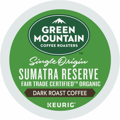 Green Mountain Sumatran Reserve Extra Bold K-Cups - Dark Roast - 24/Box - Coffee