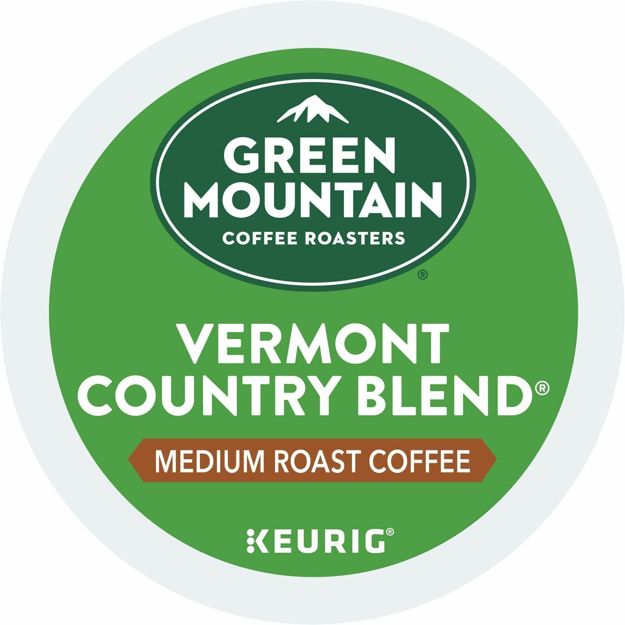 Green Mountain Coffee Roasters® K-Cup Vermont Country Blend Coffee - Compatible with Keurig Brewer - Regular - Medium - K-Cup - 24/Box - 4 / Carton