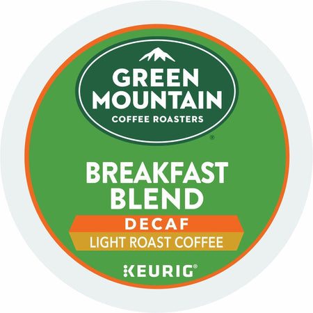 Green Mountain Coffee Roasters® Breakfast Blend Decaf K-Cups - Light Decaffeinated - 24/Box 4/Carton